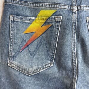 MOTHER Jeans The Stunner Lightning Bolt size 26